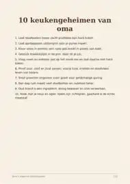 Pagina met de 10 keukengeheimen van oma uit Oma's Vlaamse Winterkeuken